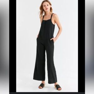 Urban Outfitters black linen jumpsuit